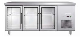 Tủ lạnh bàn 3 cánh kính